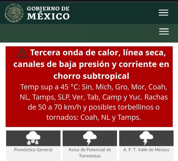 Supera los 45 grados pronóstico de máxima temperatura para Morelos