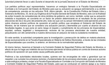 Rechazan PAN, PRI, PRD y RSP intromisión electoral de Fiscalía Anticorrupción