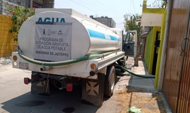 Gobierno de Jiutepec suministra 18,8 millones de litros de agua