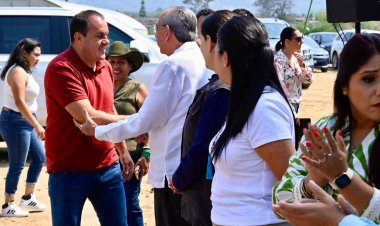 Inauguró el gobernador Cuauhtémoc Blanco instalación educativa en Tonalá, Totolapan