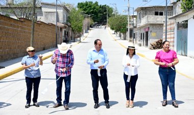 Entregó Cuauhtémoc Blanco obras de mejoramiento urbano en Mazatepec