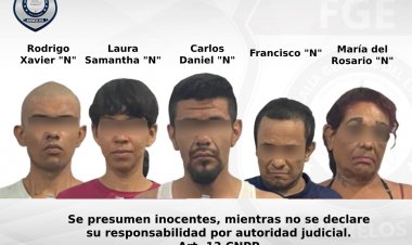 En cateo en Jojutla, detienen a dos mujeres y tres hombres con droga