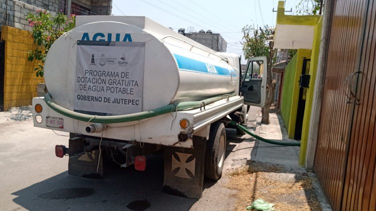 Gobierno de Jiutepec suministra 18,8 millones de litros de agua