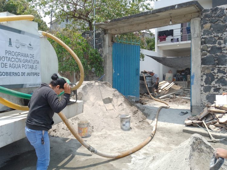 Ya son 20.5 millones de litros de agua de apoyo del gobierno de Jiutepec a vecinos