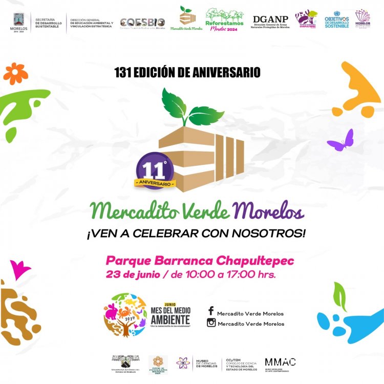 Celebra  su 11° aniversario el Mercadito Verde Morelos