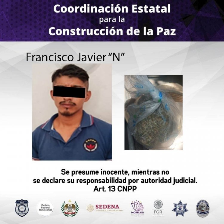Cayó este hombre en Yautepec  acusado de delitos de drogas