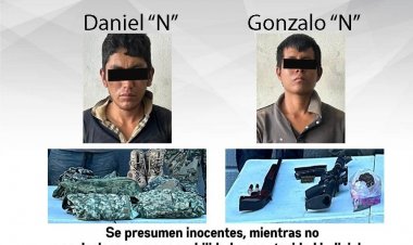 Por traer arma prohibida y drogas, cayeron estos dos