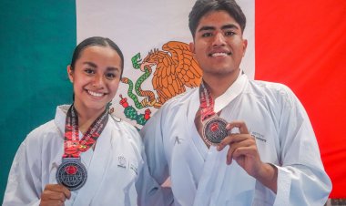 Suben morelenses a podio en Mundial de Karate