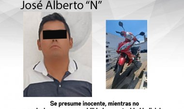 Manejaba en Yautepec motoneta robada; fue sorprendido y detenido