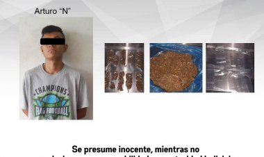Agarraron al veinteañero Arturo por delitos en contra de la salud