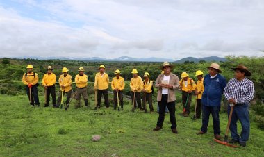 Se realiza reforestación en el paraje La Cañada, Amacuzac