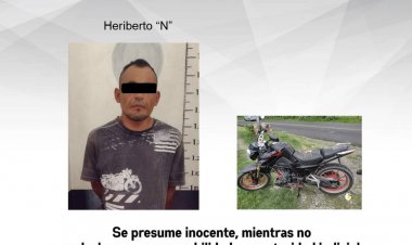 Manejaba motoneta sin placa; tras detención, resultó robada