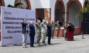 Destruyó la Sedena armas de fuego