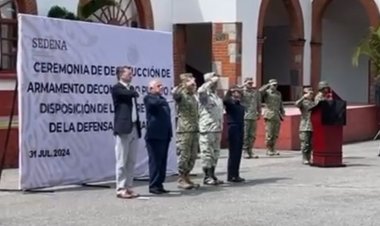 Ejército Mexicano destruyó  armamento en Cuernavaca