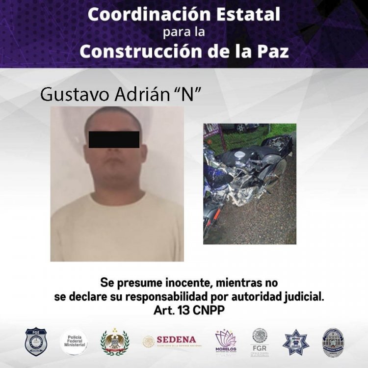 En Cuautla cayó Gustavo Adrián por llevar un automotor robado