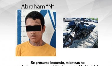 Dicen que se drogaba sobre moto que resultó ser robada
