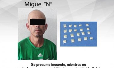 Lo imputan por llevar la droga cristal en Temixco