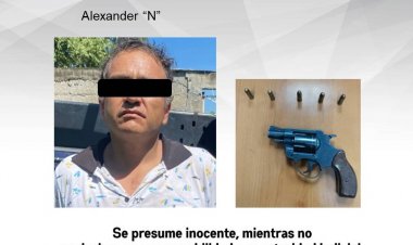 Fue sorprendido portando una pistola y fue capturado