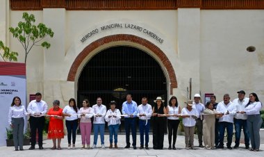 Rehabilita el gobernador el mercado en Zacatepec