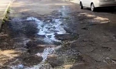 Denuncian fuga de aguas  negras en Col. Las Palmas