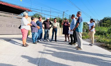 Edil de Jojutla inauguró obra de 712 metros cuadrados de pavimentación