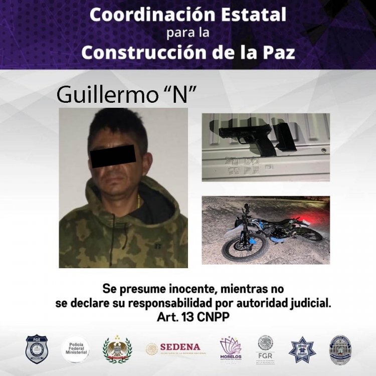 Traía drogas y arma prohibidas en Tlaltizapán; fue aprehendido