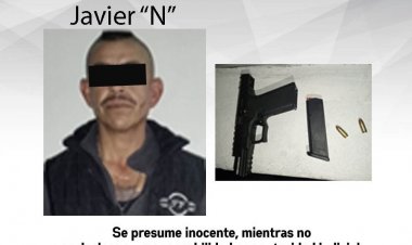 Lo capturan por violar Ley Federal de Armas de Fuego