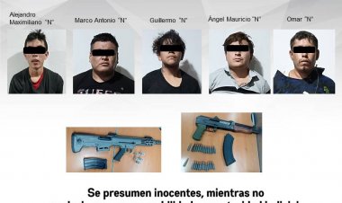Fueron detenidos por policiacos  cinco hombres por delito de robo