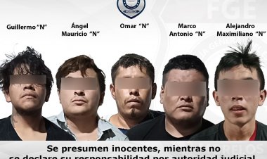Esta quinteta está señalada por robo con violencia en minisúper
