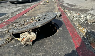 Detectan el hundimiento de coladeras y vías en la capital