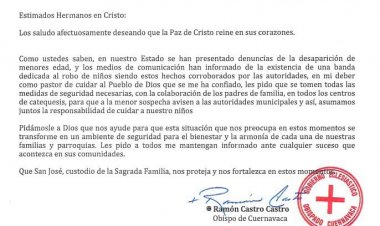 Iglesia católica pide cuidar  a hijos menores por banda
