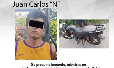 Traía una Vento Lithium; lo detuvieron y y confirmaron que tenía reporte de hurto