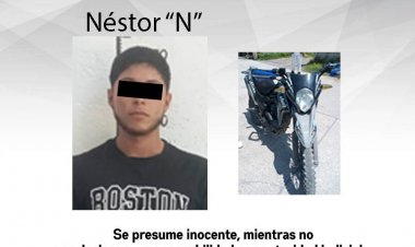 Manejaba una Italika tipo DM  150 en Zacatepec; era robada