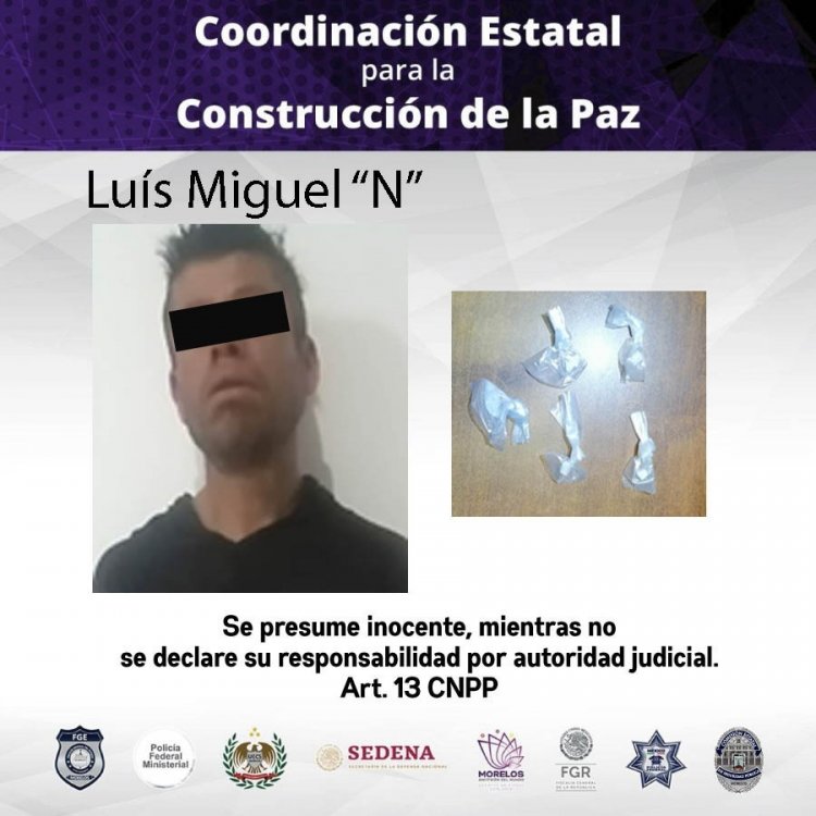 Lo pescan en Yecapixtla cuando portaba la presunta droga cristal