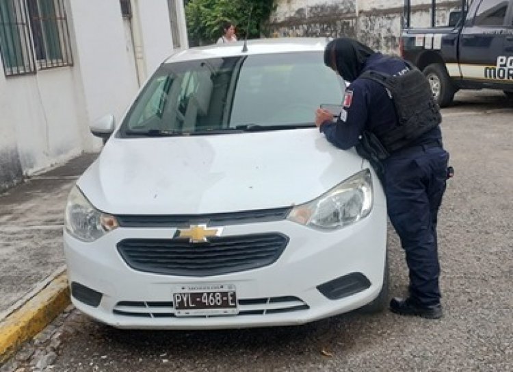 Recuperaron un Chevrolet Aveo con reporte de robo en Temixco