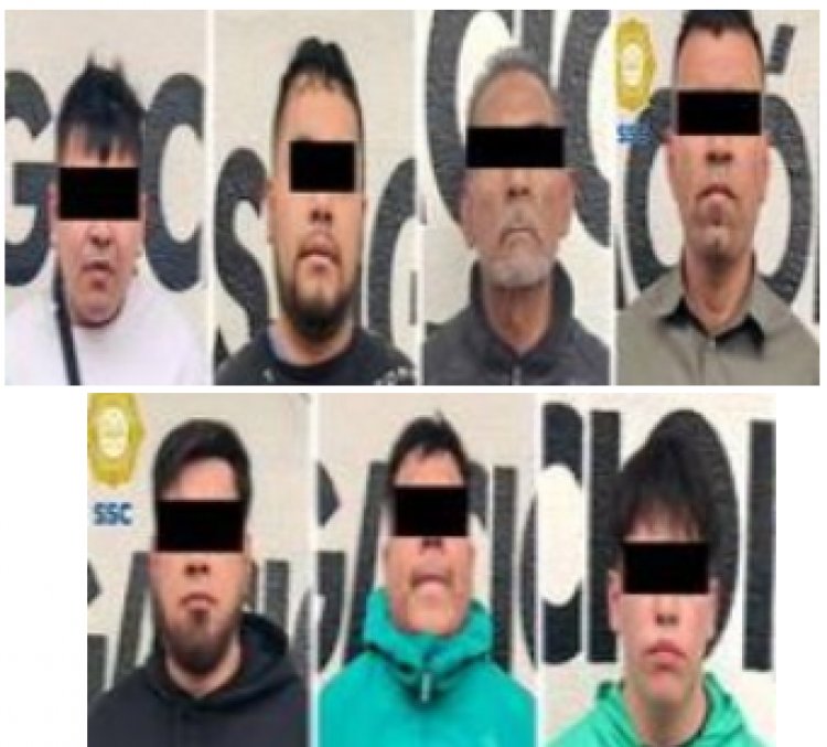 Siete presuntos extorionadores fueron atrapados en la CDMX