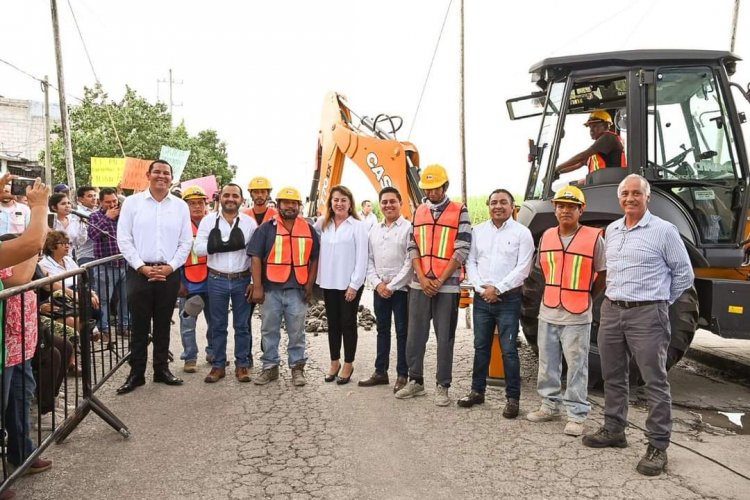 Inicia la primera obra carretera en Jojutla la gobernadora