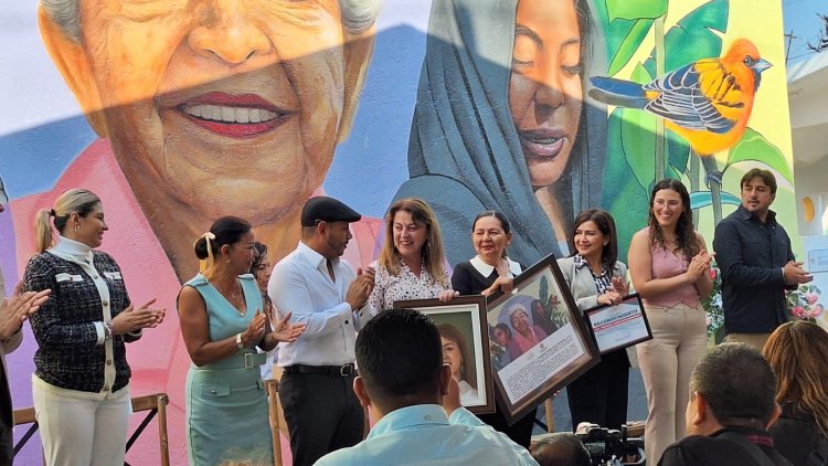 González Saravia inaugura mural en honor a primera alcaldesa morelense