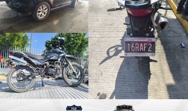 Ponen a disposición del MP 3 vehículos de procedencia ilícita