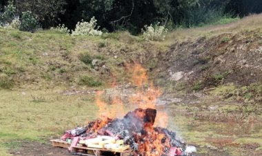 Se incineró droga y objetos, fruto de acciones delictivas