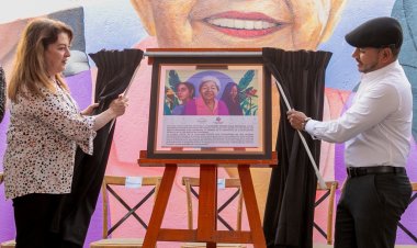 González Saravia inaugura mural en honor a primera alcaldesa morelense