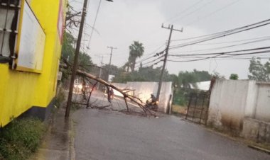 Lluvia ¨sorpresiva¨ dejó sin luz a gran parte de Jiutepec