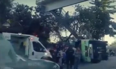 32 heridos en volcadura de camión en la México-Cuernavaca