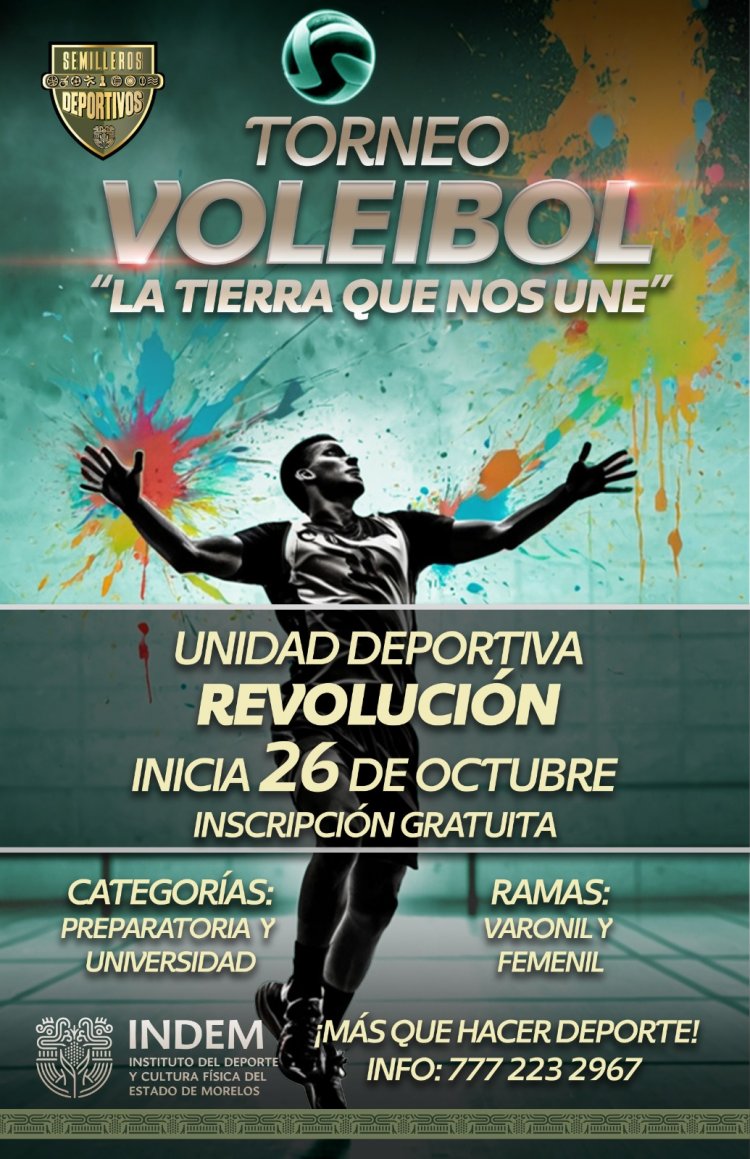 Invitan a participar en torneo de voleibol en el parque Revolución