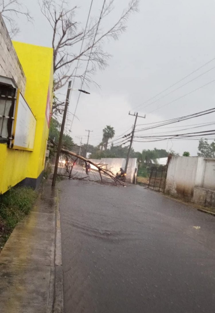 Lluvia ¨sorpresiva¨ dejó sin luz a gran parte de Jiutepec