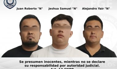 A este trío lo sorprendieron  con droga y arma prohibida