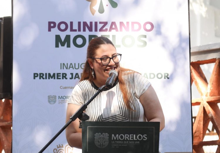 Inauguró la titular del Ejecutivo estatal  el 1 er jardín polinizador en el J. Borda