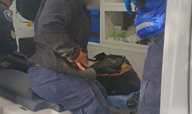 Policontundido quedó un elemento  de seguridad del estado por la lluvia