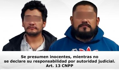 Gerardo y Andrés, detenidos con armas largas y con droga en Puente de ixtla