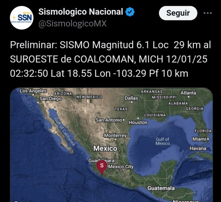 Saldo blanco en Morelos tras sismo en Michoacán